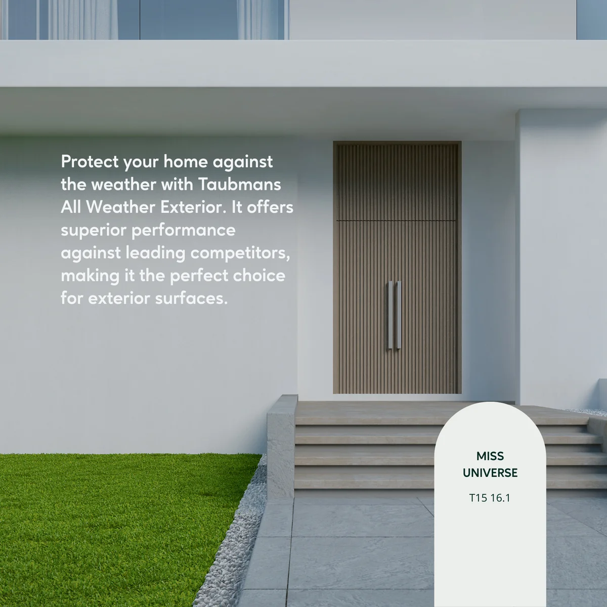 Taubmans 1L Neutral Low Sheen All Weather Exterior Paint - Mould Resistant - UV Protection - Image 3