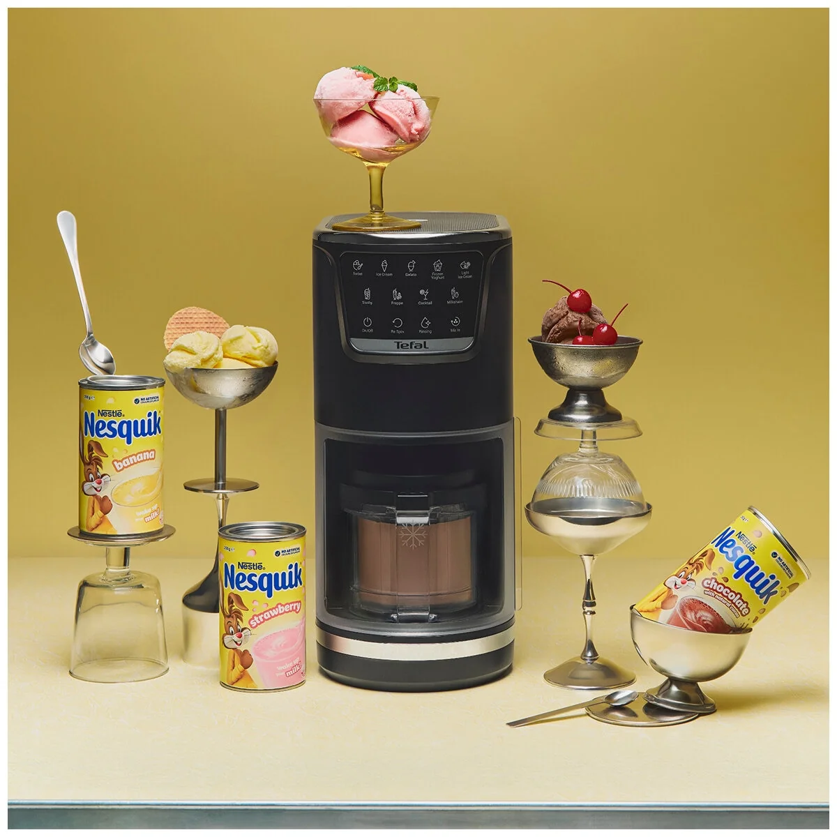 Tefal Dolci Ice Cream Maker Nesquik Bundle NQ32IG6048 Black Knight Easy Use