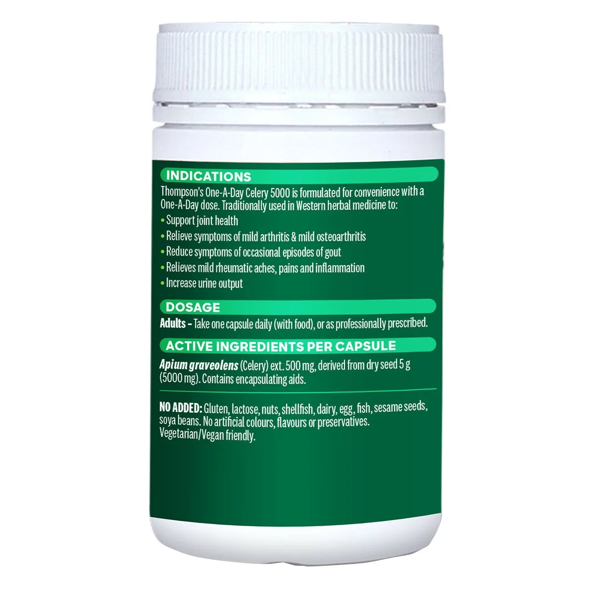 Thompson's One-A-Day Celery 5000 120 Capsules TMCEL120 - Image 2