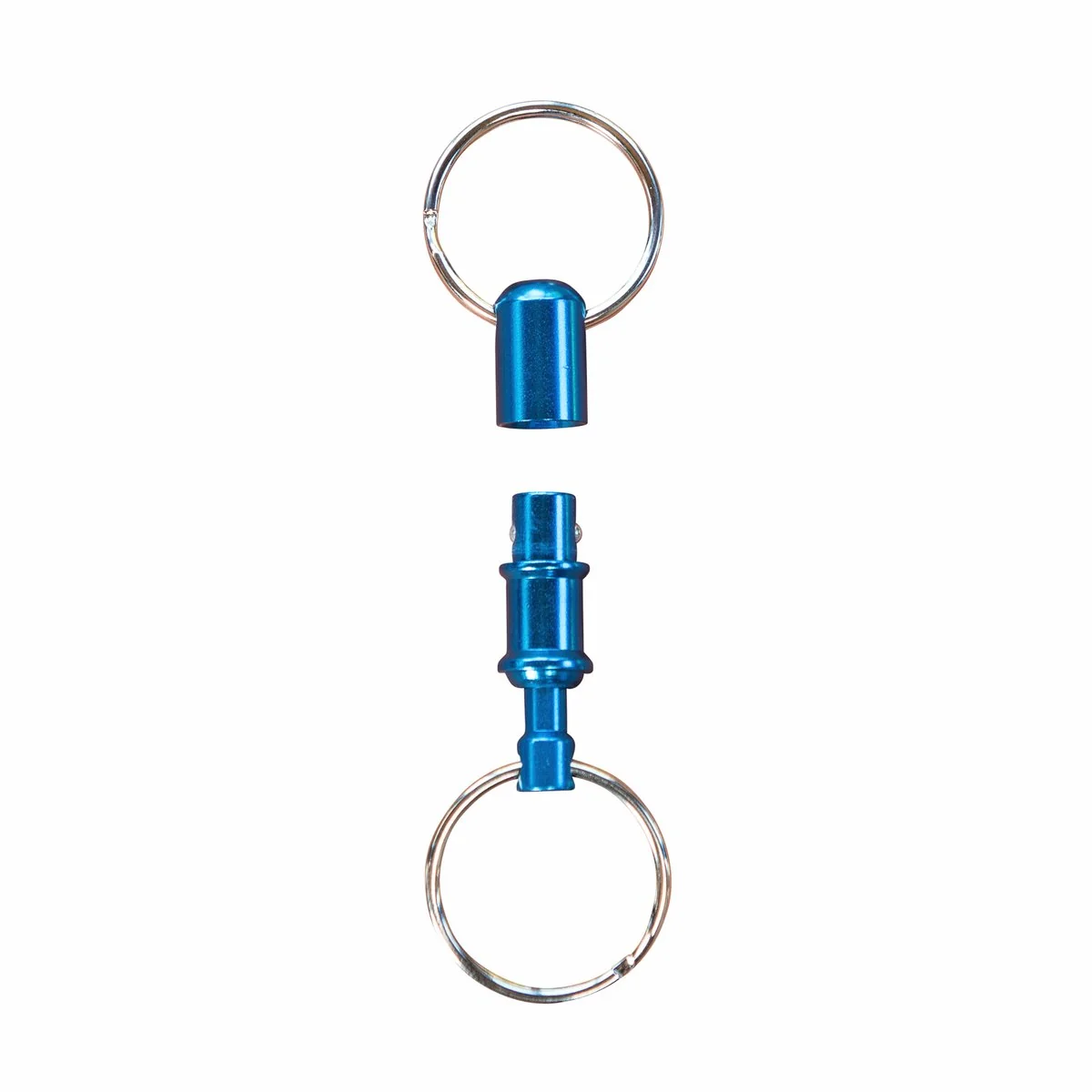 Titanium Aluminium Trigger Release Key Holder - 2 Steel Key Rings - 10mm x 39mm x 39mm - Image 2