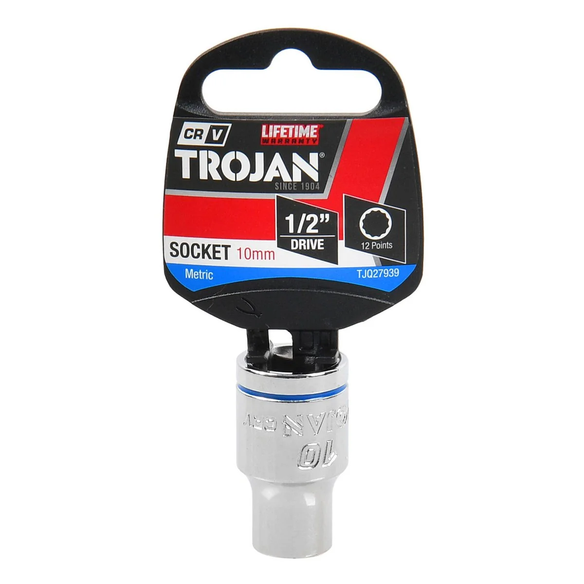 Trojan 10mm Socket 1/2 Drive - Polished Chrome Vanadium - Durable - 12-Point - Image 2