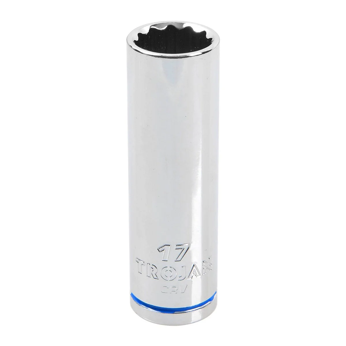 Trojan 17mm Deep Socket - 1/2" Drive - Chrome Vanadium - Durable - 12-Point