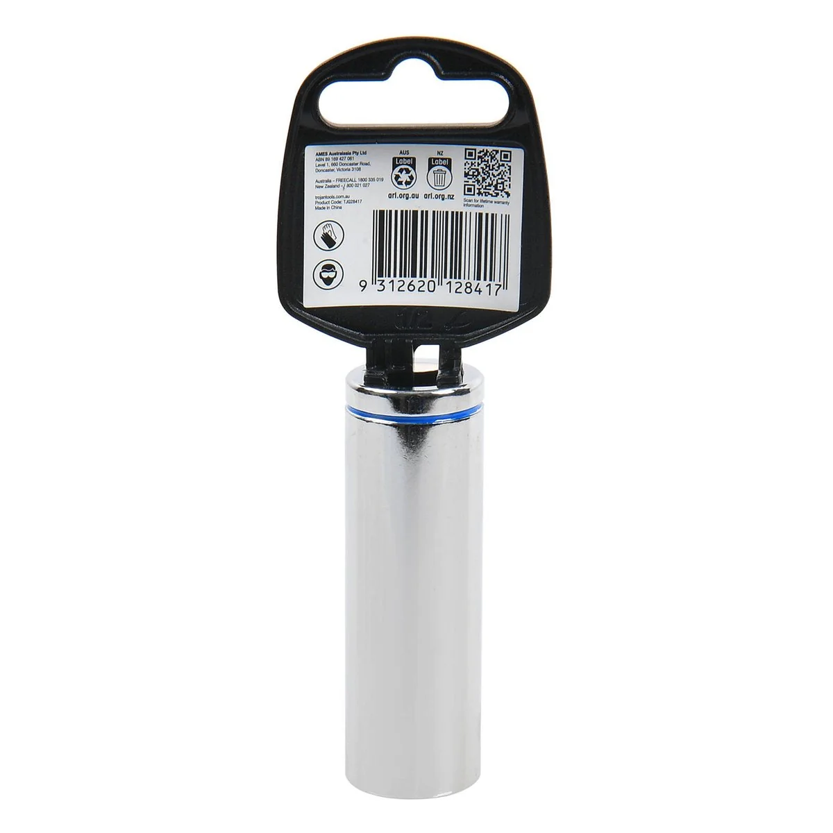 Trojan 19mm Deep Socket 1/2" Drive - Chrome Vanadium - 12-Point Design - Lifetime Warranty - Image 3