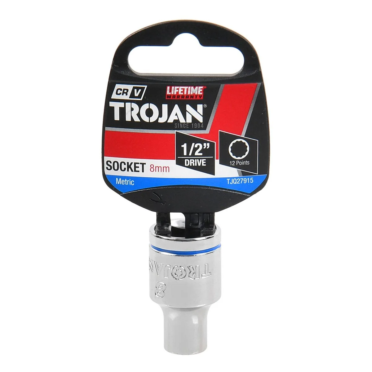 Trojan 8mm Loose Socket - 1/2" Drive - Chrome Vanadium - Durable Design - Image 2