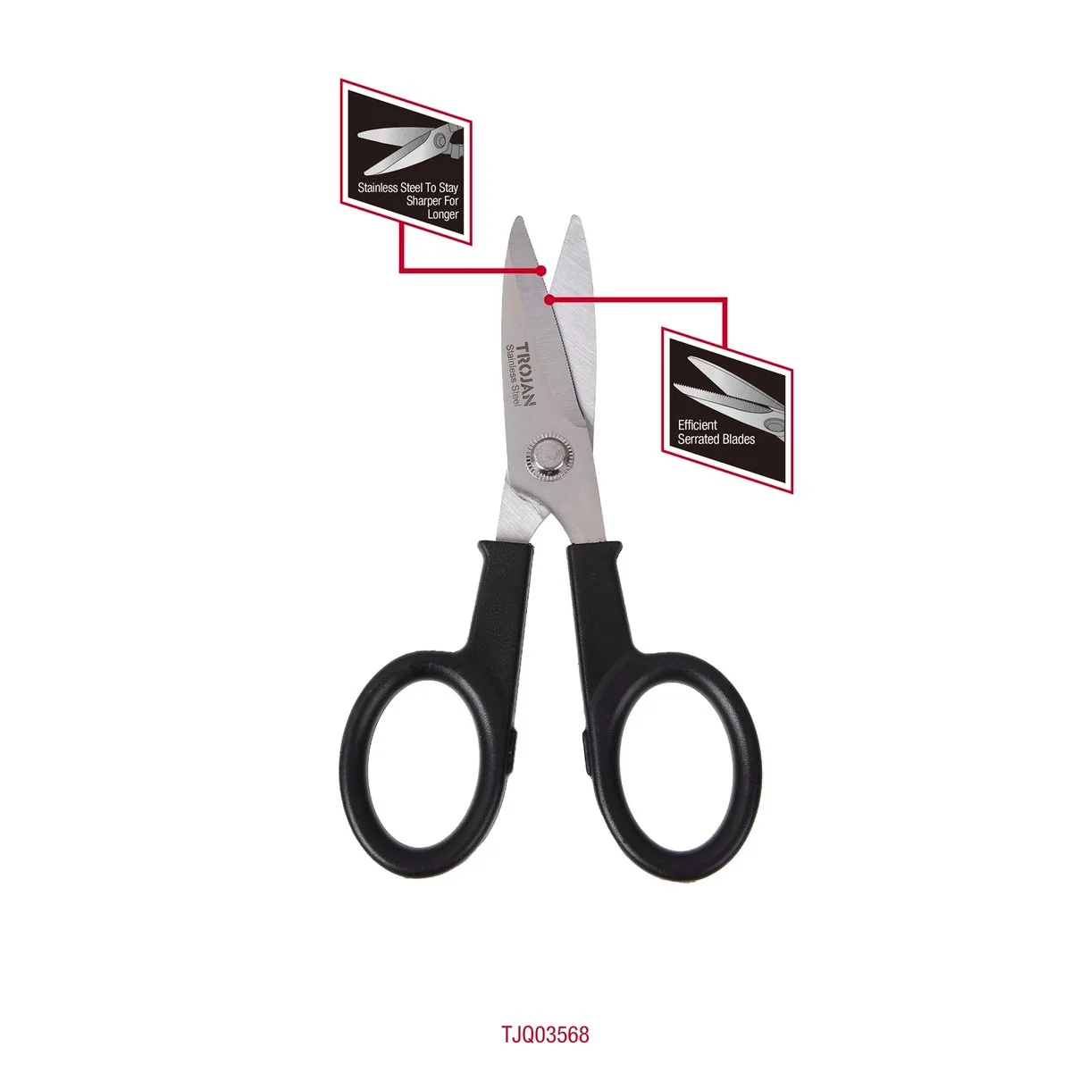 Trojan Stubby Scissors - 140mm - Stainless Steel - Heavy Duty - Image 2