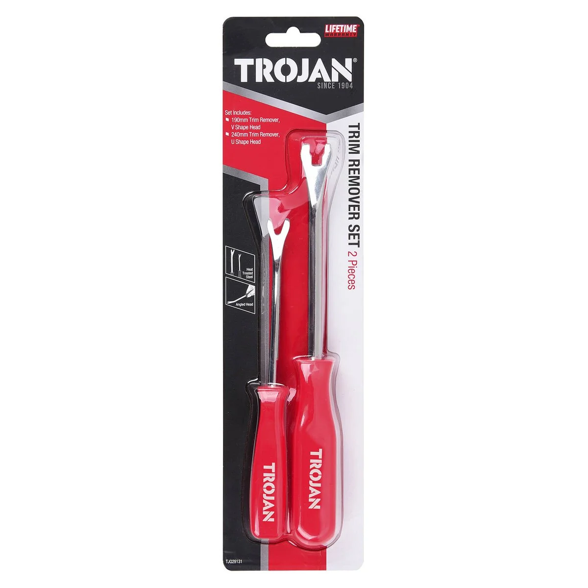 Trojan Trim Removal Set 2 Pack - 190mm V Shape & 240mm U Shape Heads - Steel - Image 3