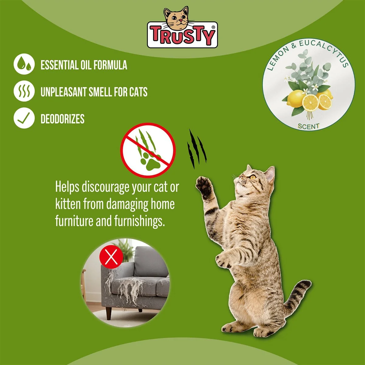 Trusty Keep Off Spray for Cat - 175ml - Deters Unwanted Behaviours - Image 3