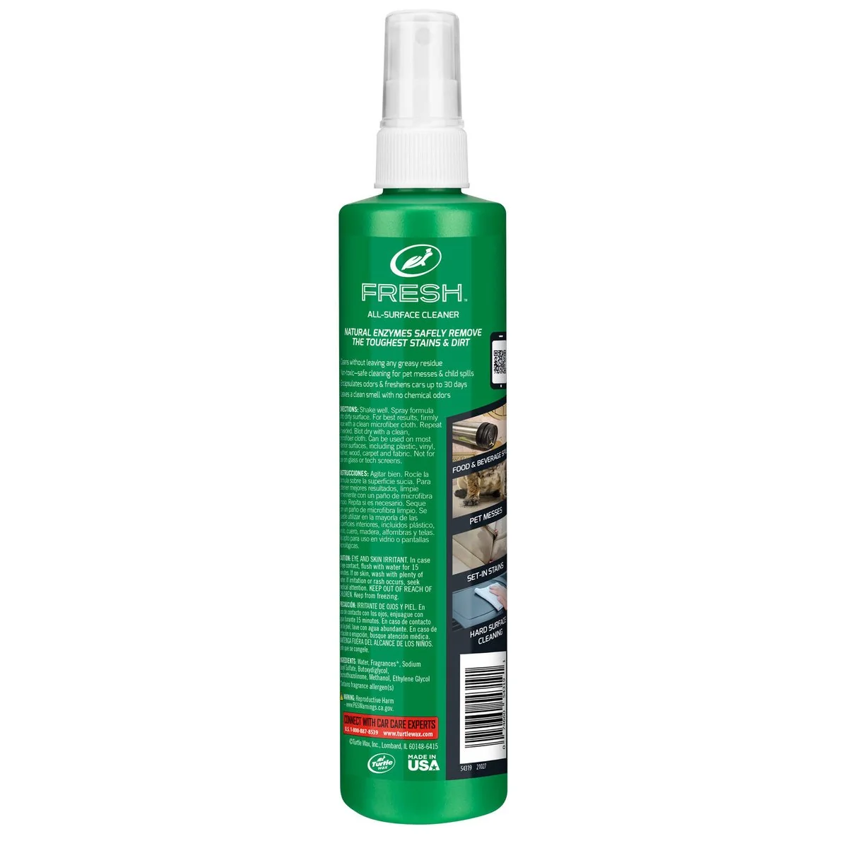 Turtle Wax Fresh Clean 296ml - Heavy-Duty Car Interior Cleaner - Odour Eliminator - Image 2