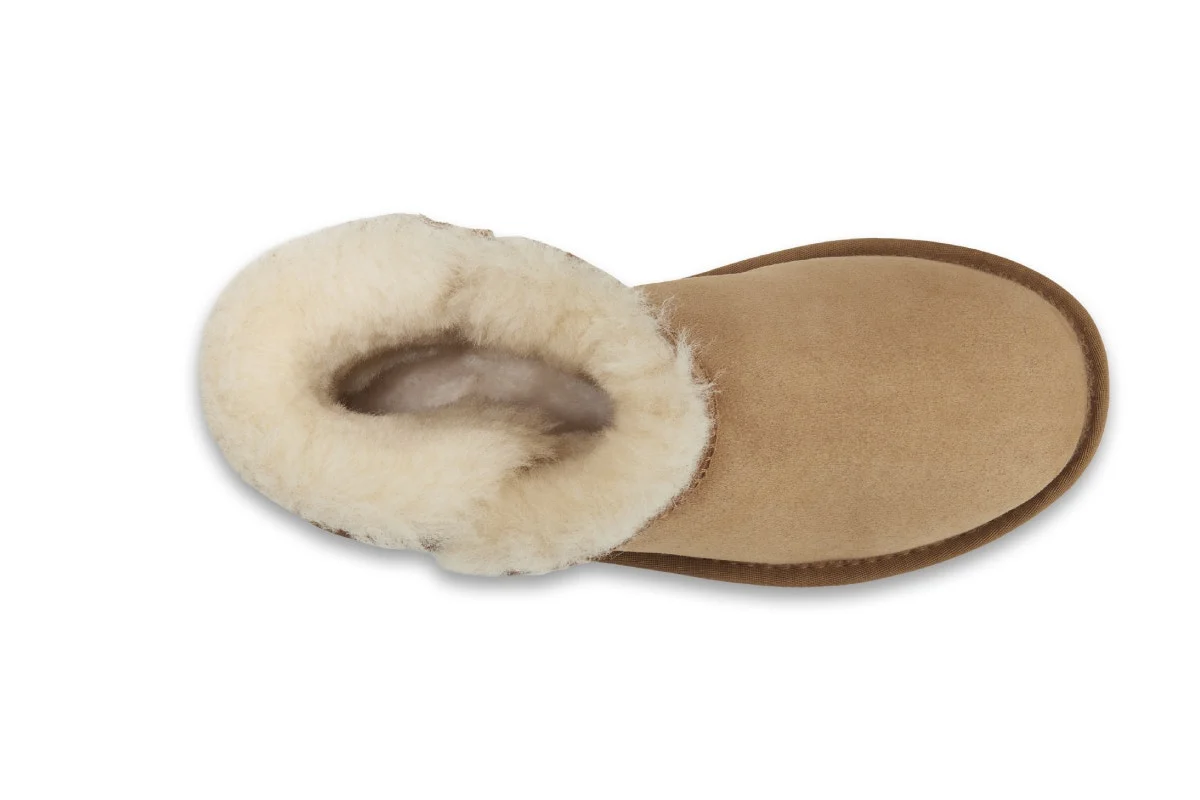UGG Outback Premium Australian Sheepskin Short Button Boot Chestnut - Image 5