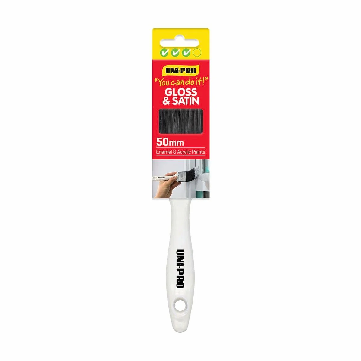 UNi-PRO Gloss & Satin Brush - 50mm - Synthetic Filament - Solvent Resistant