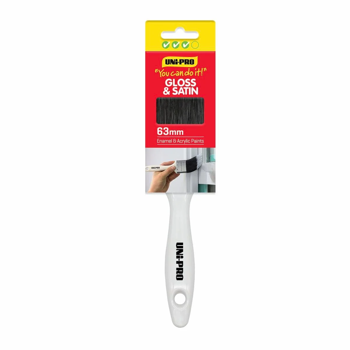 UNi-PRO Gloss & Satin Brush - 63mm - Synthetic Filament - Solvent Resistant