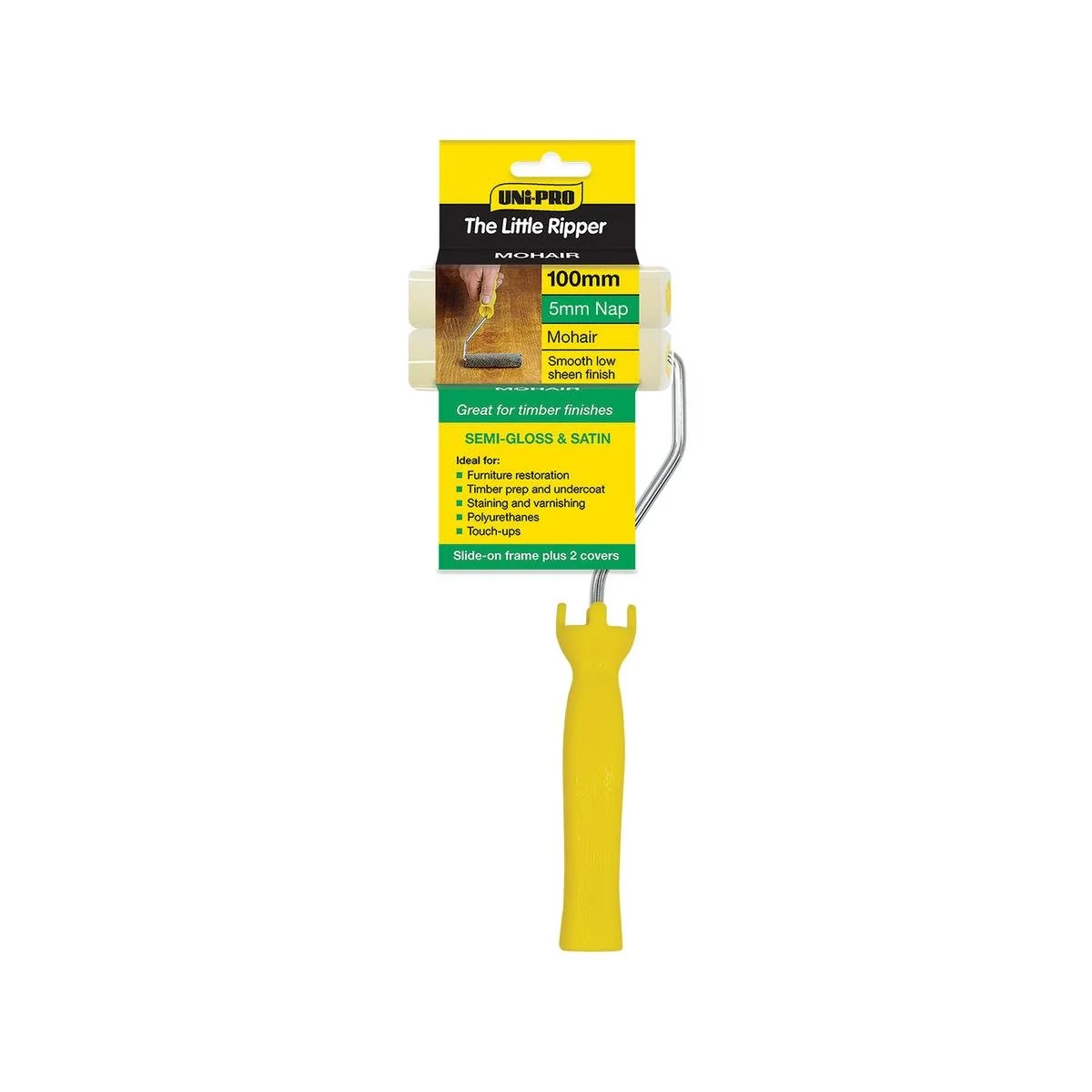 Uni Pro Mini Roller Set - 100mm x 5mm - Mohair - Gloss & Stain
