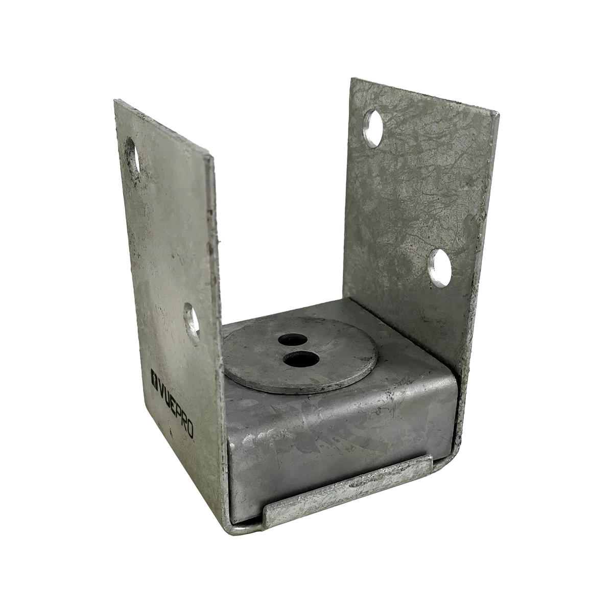 Vuepro Bolt Down Post Support - 90mm - Galvanised - Durable Connection