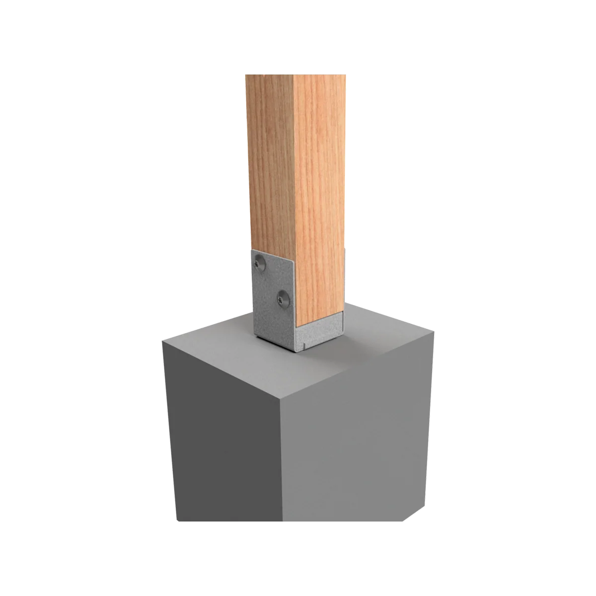 Vuepro Bolt Down Post Support - 90mm - Galvanised - Easy Install - Image 2