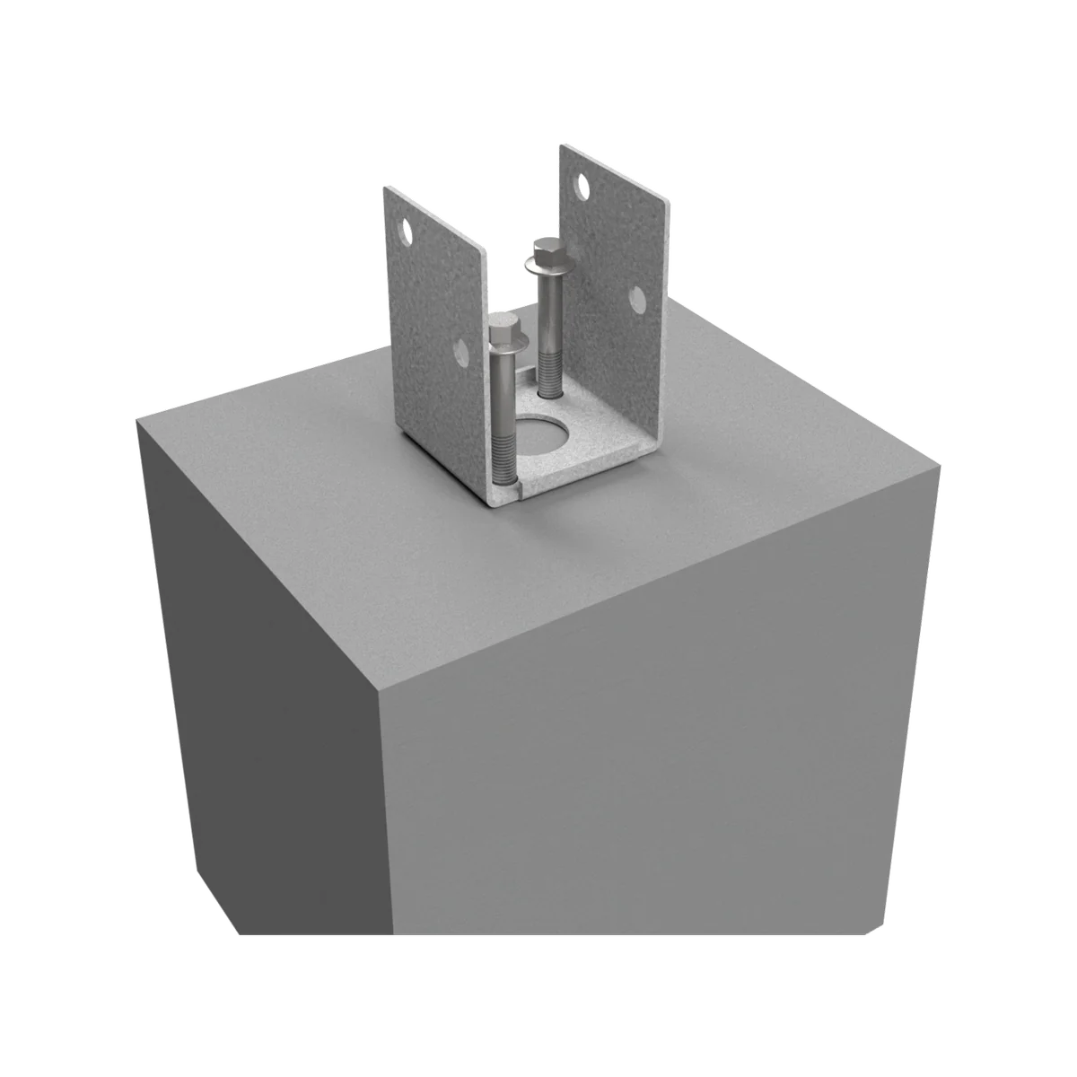 Vuepro Bolt Down Post Support - 90mm - Galvanised - Easy Install - Image 5