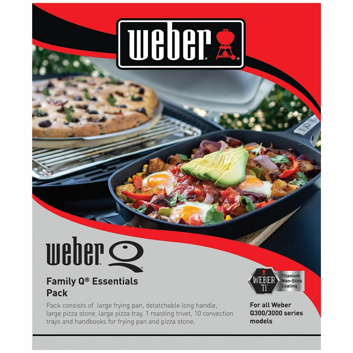 Weber Q3100 LPG BBQ 56010124 Black Family Q Essentials Pack Cart - Image 3