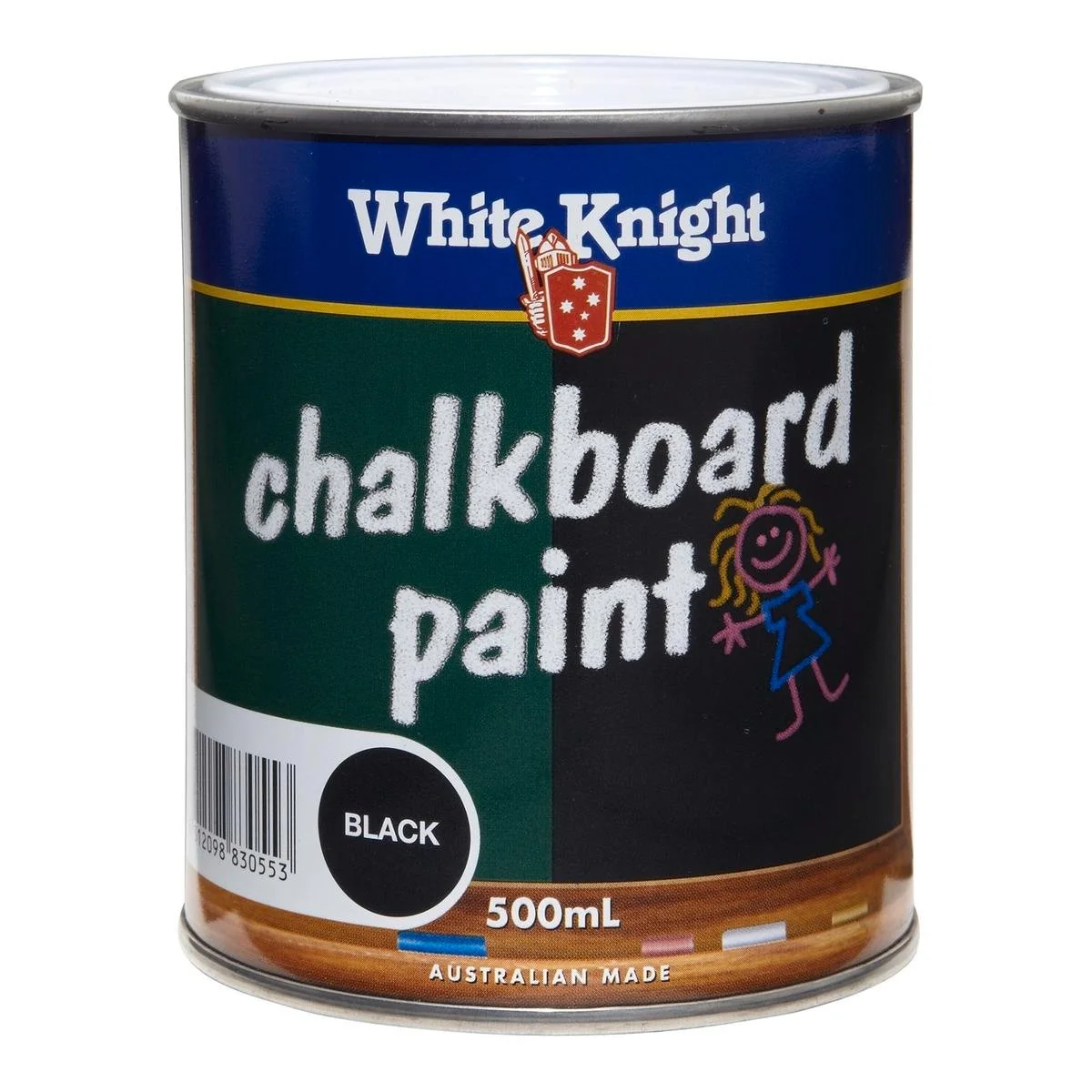 White Knight Chalkboard Paint 500ml Black Solvent Based Hard Wearing
