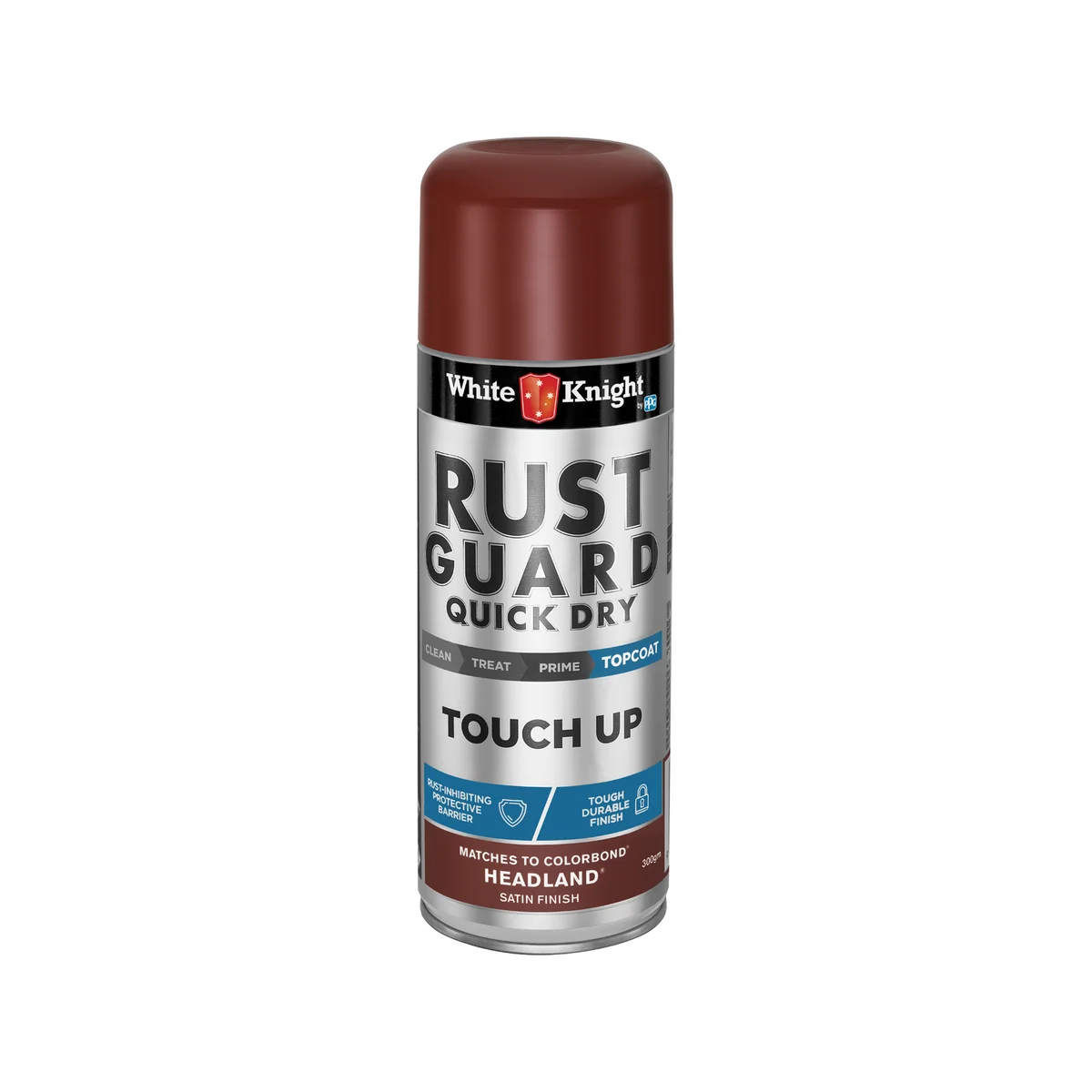 White Knight Rust Guard Spray Paint 300g Satin Touch Up Durable