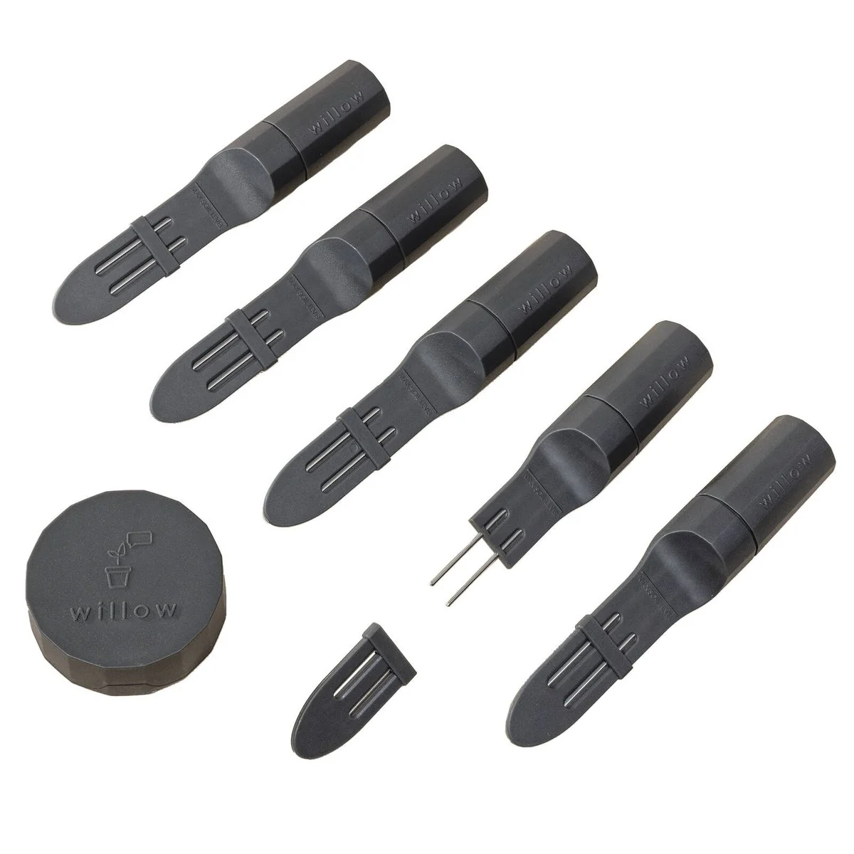 Willow Smart Indoor Plant Sensor - Urban Jungle Pack - 5 Sensors - Charcoal - Monitors Soil Moisture, Light, Temperature, Humidity