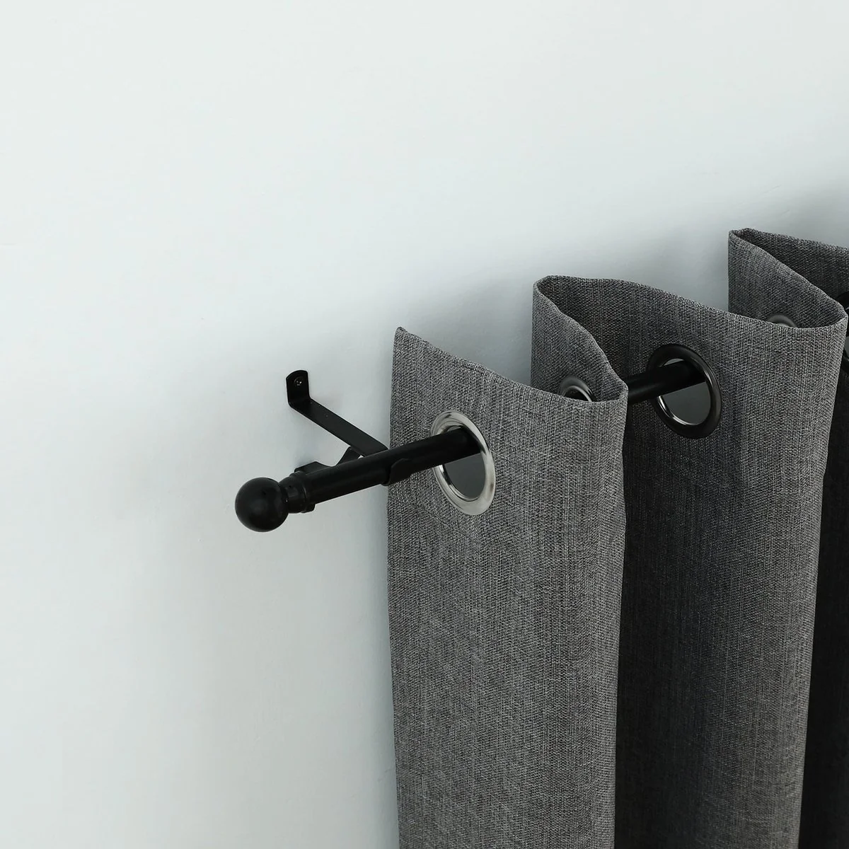 Windoware Curtain Bracket - 100mm - Black - 2 Pack - Metal - Durable - Image 3