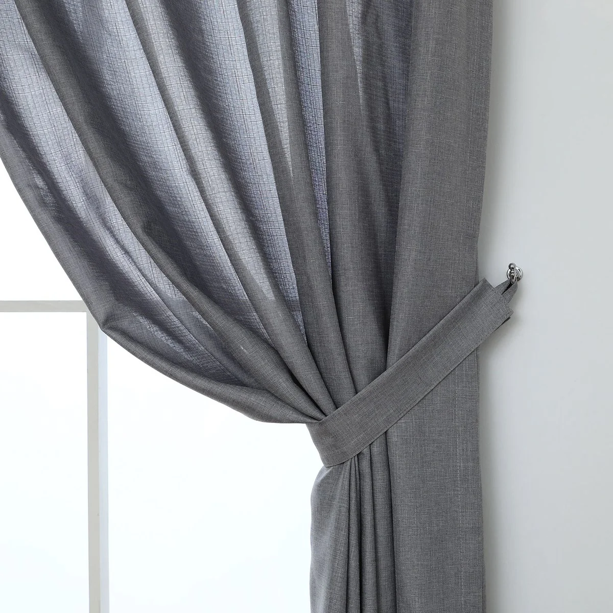 Windoware 2 Piece Satin Curtain Rod Tie Back 2 Pack - 40mm x 40mm - Satin - Image 2