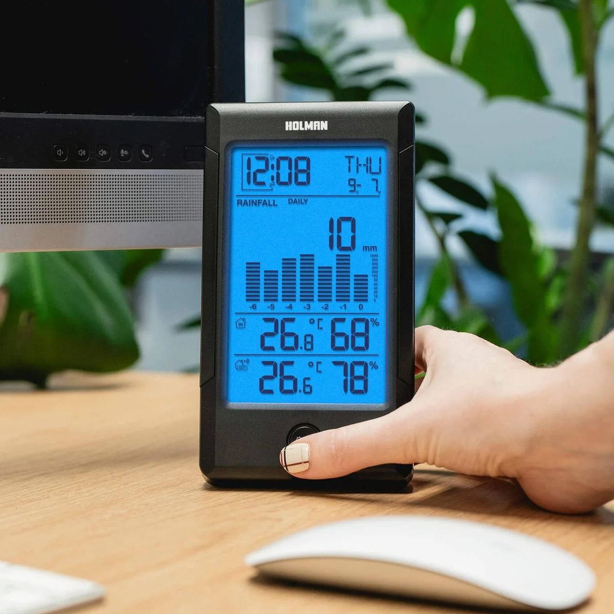 Wireless Digital Rain Gauge - Measures Rainfall, Humidity & Temperature - 165mm x 190mm x 125mm - Image 3