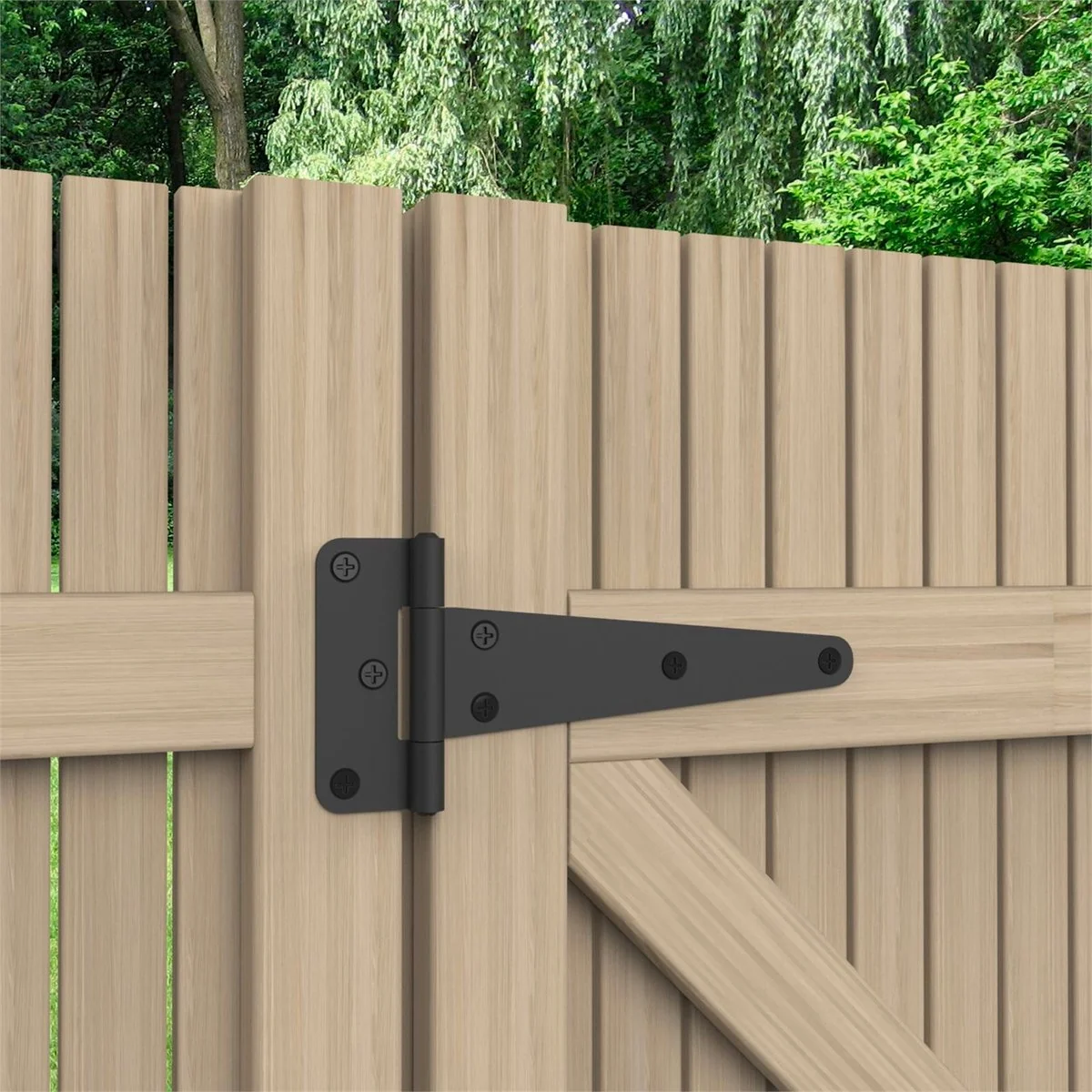 Zenith 200mm Matte Black Tee Gate Hinge 2 Pack - Heavy-Duty Steel - Image 3